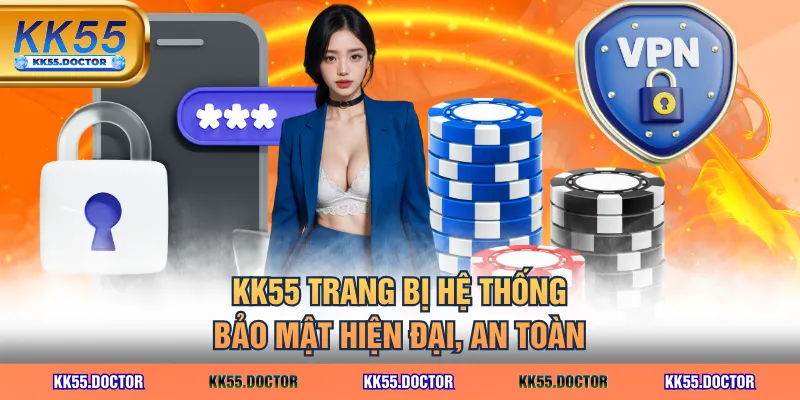 KK55 trang bị hệ thống bảo mật hiện đại, an toàn